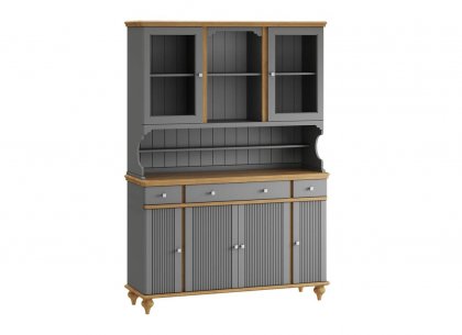Буфет Рандеву-432 (серый 7042 + антик 24) 
