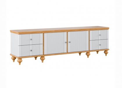 Тумба ТВ Рандеву-24 (белый лак + антик 24)