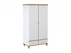Шкаф для одежды Рандеву-22 (белый лак + антик 24)
