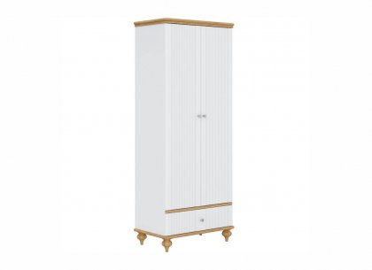 Шкаф для одежды Рандеву-21 (белый лак + антик 24)