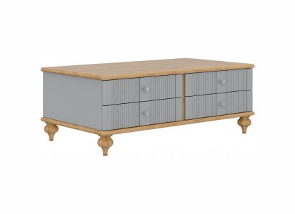 Стол журнальный Рандеву 04 (серый 7042 + антик 24) МДФ