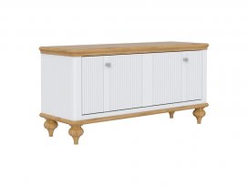 Тумба под обувь Рандеву-10 (белый лак + антик 24)