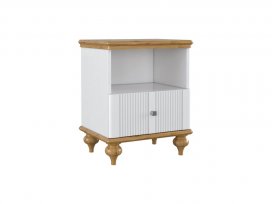Тумба прикроватная Рандеву-01 (белый лак + антик 24)