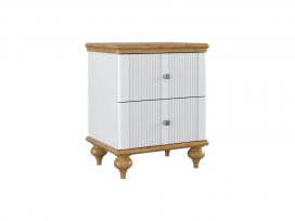 Тумба прикроватная Рандеву-02 (белый лак + антик 24)