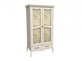 Шкаф 2-х дверный Лебо со стеклянными дверями