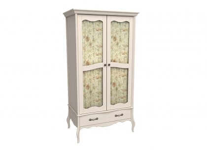 Шкаф 2-х дверный Лебо со стеклянными дверями