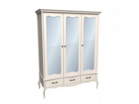 Шкаф 3-х дверный с зеркальными дверями Лебо