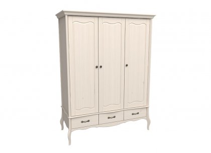 Шкаф 3-х дверный Лебо с глухими дверями