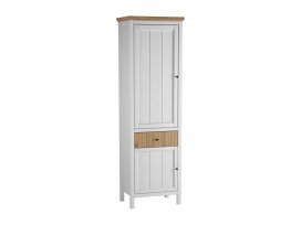 Шкаф для посуды Сканди 111 глухие двери (белый воск/антик)