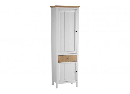 Шкаф для посуды Сканди 111 глухие двери (белый воск/антик)