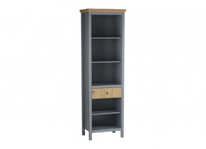 Стеллаж Сканди 01 с ящиком (серый 7046/антик)