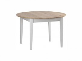 Стол обеденный раскладной Сканди/Форест D110/145 (белый воск/антик)