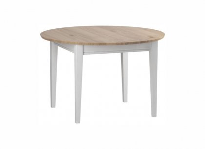 Стол обеденный раскладной Сканди/Форест D110/145 (белый воск/антик)