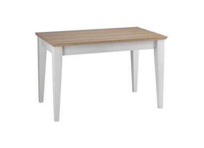 Стол обеденный Сканди 120 (белый воск/антик)