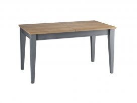Стол обеденный Сканди 140 со вставкой (серый 7046/антик)