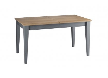 Стол обеденный Сканди 140 со вставкой (серый 7046/антик)