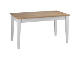 Стол обеденный Сканди 160 со вставкой (белый воск/антик)