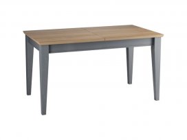 Стол обеденный Сканди 160 со вставкой (серый 7046/антик)