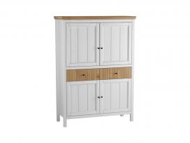 Тумба Сканди 222 глухие двери (белый воск/антик)