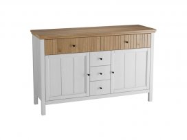 Тумба Сканди 232 глухие двери (белый воск/антик)