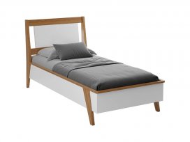 Кровать Винтаж 90х200 (белый лак/браун) 32090