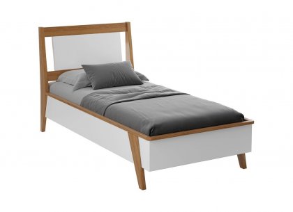 Кровать Винтаж 90х200 (белый лак/браун) 32090