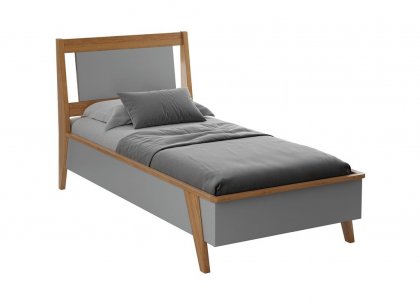 Кровать Винтаж 90х200 (серый лак/браун) 38090