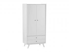 Шкаф Винтаж 2 двери 2 ящика (белый лак) 30022