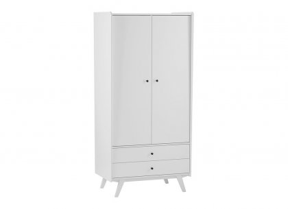 Шкаф Винтаж 2 двери 2 ящика (белый лак) 30022