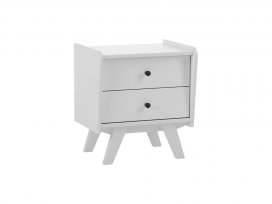 Тумба прикроватная Винтаж 2 ящика (белый лак) 30002