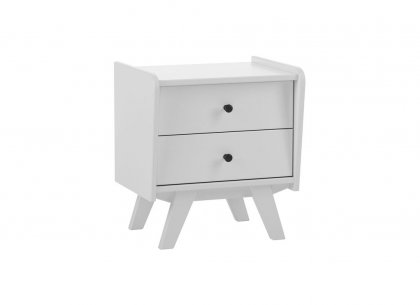 Тумба прикроватная Винтаж 2 ящика (белый лак) 30002