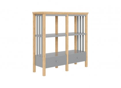 Стеллаж Вояж-02-120-Р/Я (серый 7042 + антик 24)