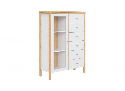 Тумба Вояж-16 (белый лак + антик 24)