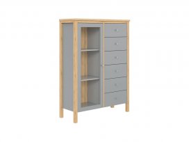 Тумба Вояж-16 (серый 7042 + антик 24)