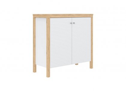 Тумба Вояж-20-Р/Д (белый лак + антик 24)