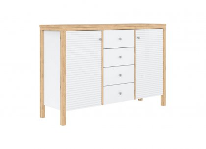 Тумба Вояж-24-Р/Д (белый лак + антик 24)